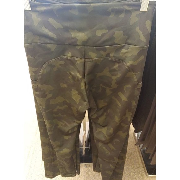 CM Fashion Womens Leggings, With Pockets--Green Camo - Picture 6 of 9